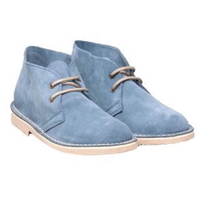 Roamers Womens/Ladies Real Suede Unlined Desert Boots / Denim Blue